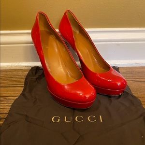 Gucci Betty red patent pumps